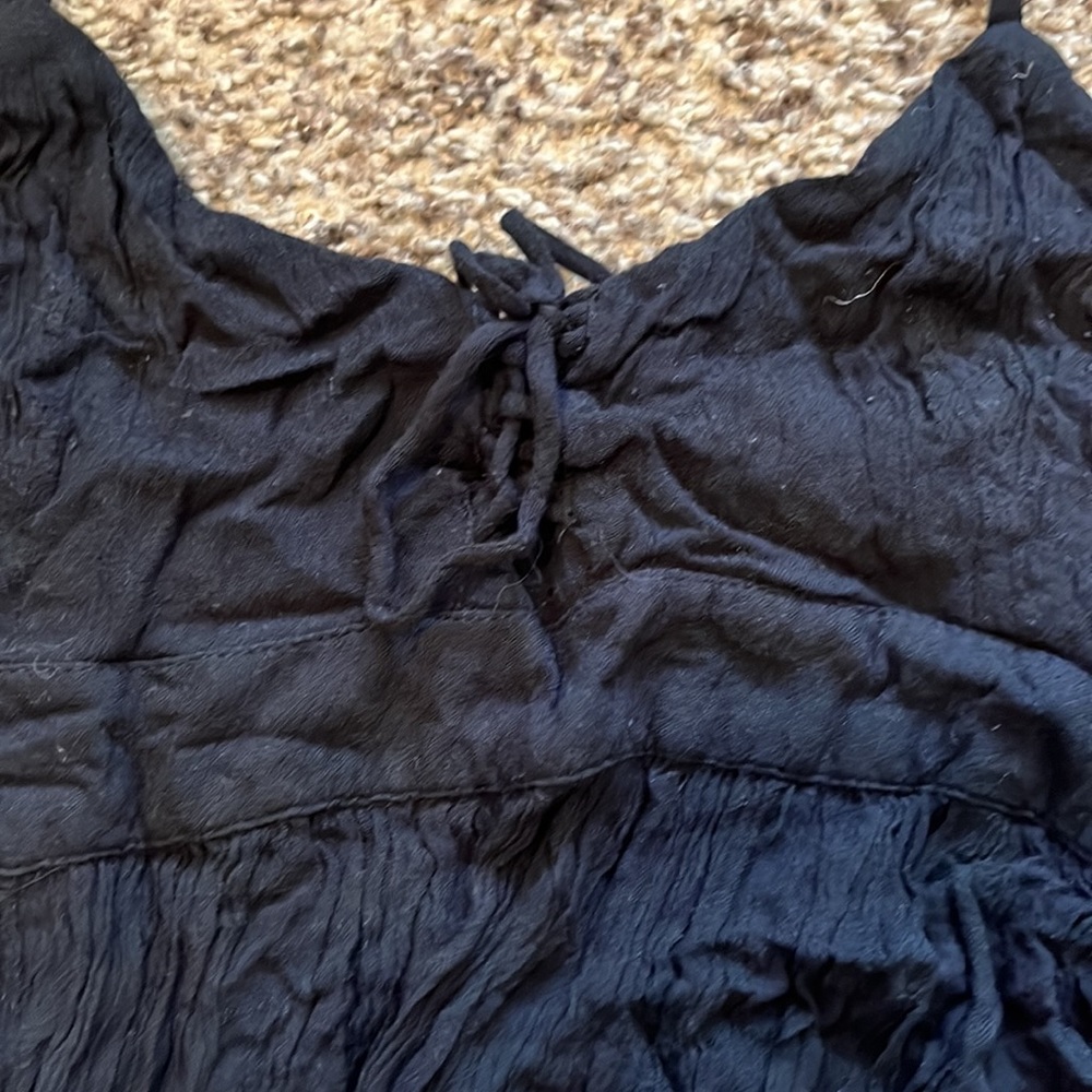 Free People Mini Black Multi Layer Float Dress - image 3